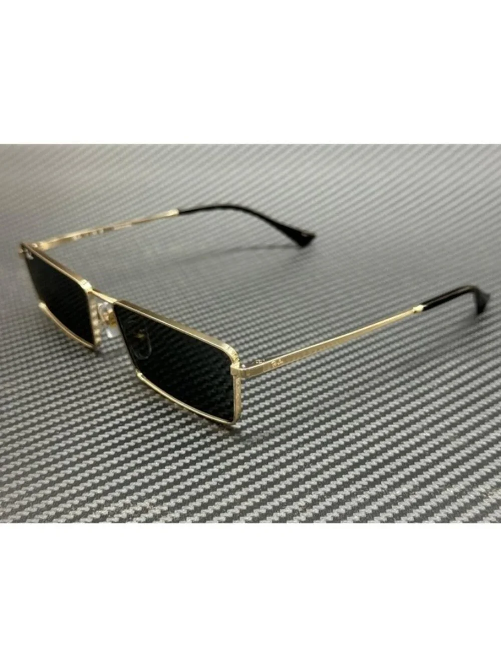 New RAY-BAN Men Light Gold Sunglasses 59-17-145